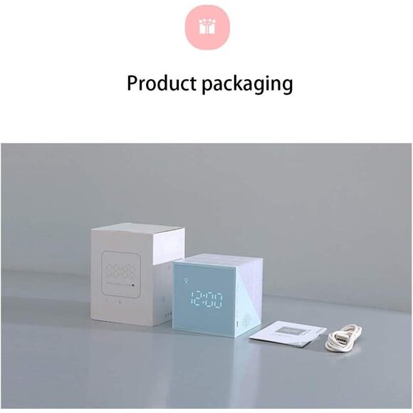 Rubik Cube Alarm Clock w/ Touch Night Light Portable Lamp Temperature Sensor - Picture 5 of 12